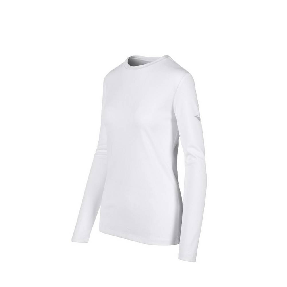 Camiseta Mizuno Long Sleeve - Mulher - Branco - EPIZR8019